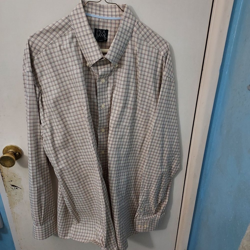 Jos. A. Bank Plaid Shirt, 2XL, NWOT